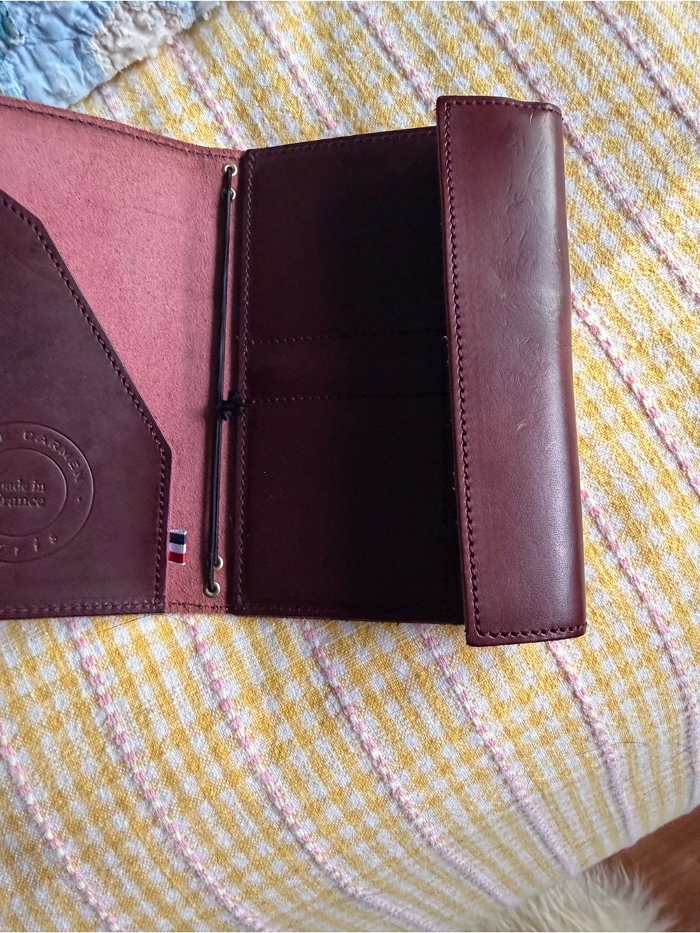 Leather Travel Journal Louise Carmen Notebook - Burgundy - Picture 4 of 5